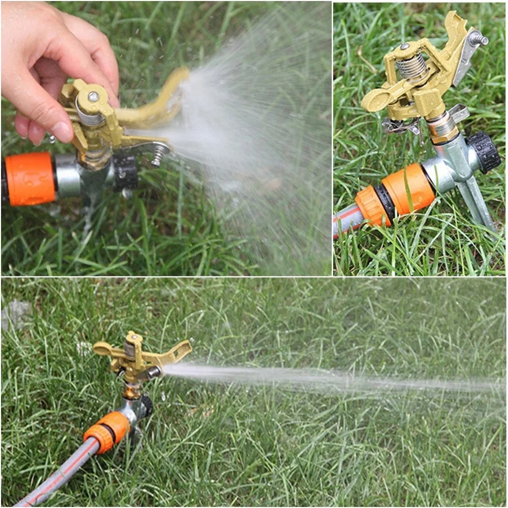 Sprinkler Irrigation System Garden Lawn Impulse Sprinkler Spike with 1 Tape and 2 Rubber Washers