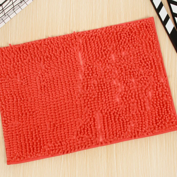 Anti-slip Absorbent Soft Shaggy Chenille Bath Mat For Bath Shower Room