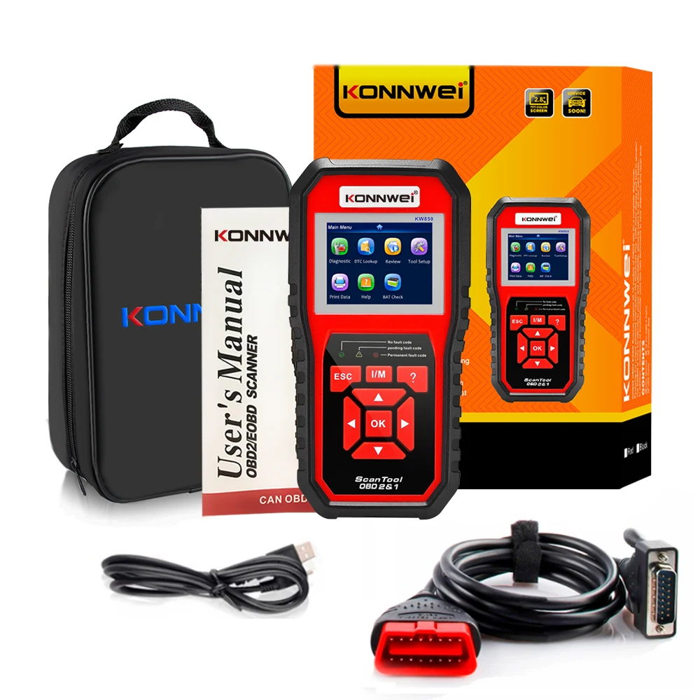 
Freely update KONNWEI KW850 Automatic Car Diagnostic Tools Universal Automotive Scanner Engine Fault Code Reader Scan Tool OBD2  (62179378387)