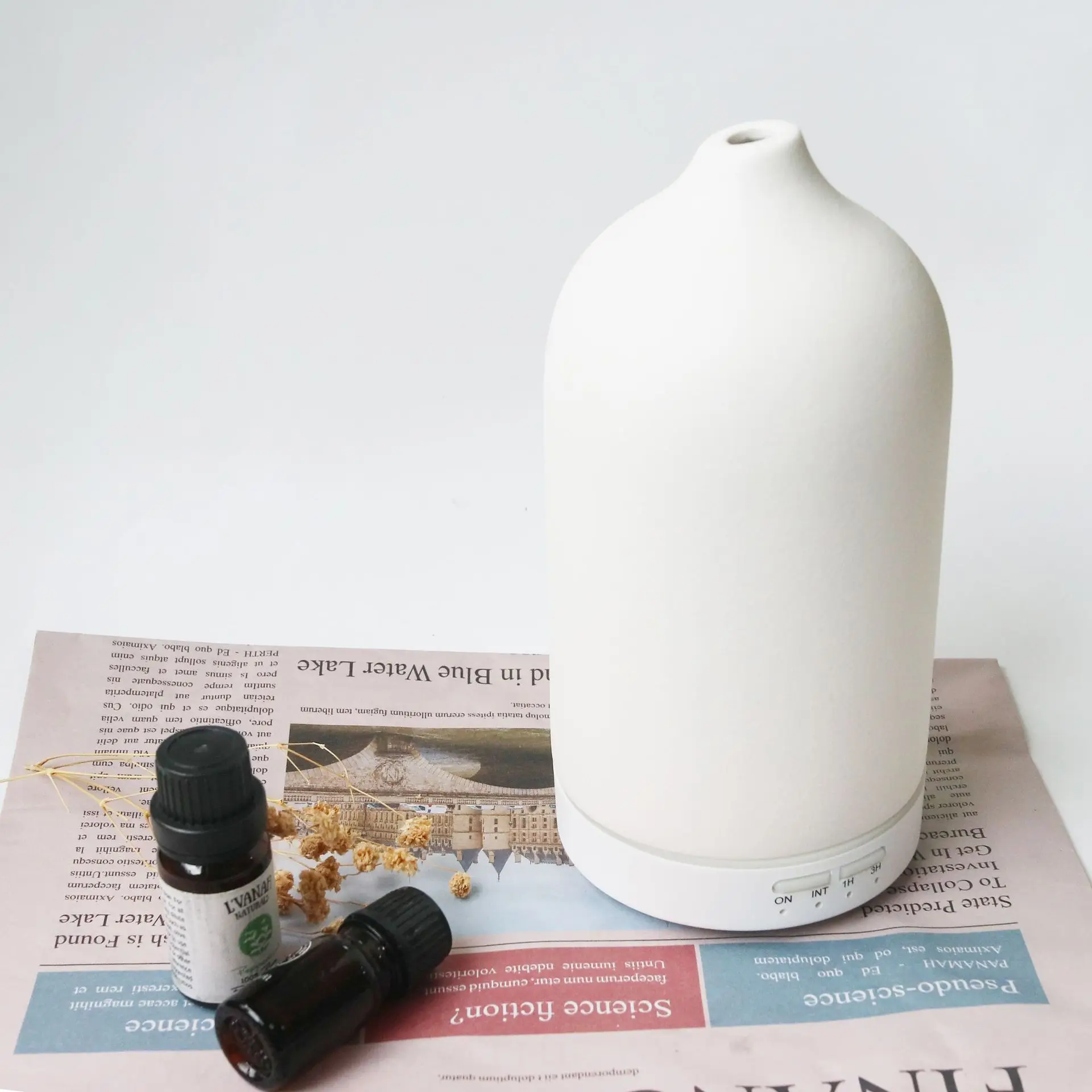 Newest White Ceramic Electric Essential Humidifier Fragrance Home Ultrasonic Aroma Therapy Essential Oil Diffuser