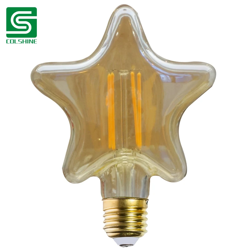 Twinkle Star Shape Decorative LED Edison Bulb Vintage Style Filament Light Bulb