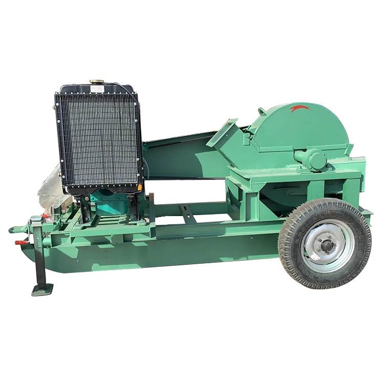 Diesel engine small branch garden waste wood grinder crusher machine for