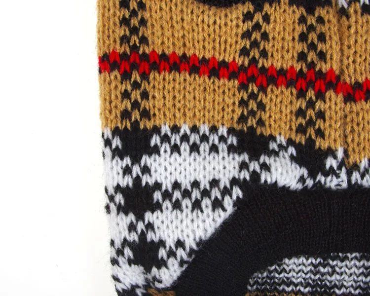 Pet Costume Fashion Turtleneck Plaid Dog Sweater Winter Thick Fleece Knitted Cat Jacket Pet Clothing