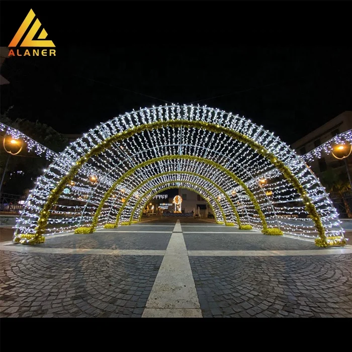 Factory wholesale Led 3d Large stars Arch Light Outdoor waterproof Decoration Arch Street tunnel Motif Lights