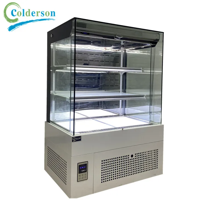arcade curtain Cake Showcase arc cabinet CE refrigerator foods and drinks r404a cake display cooler for dairy products