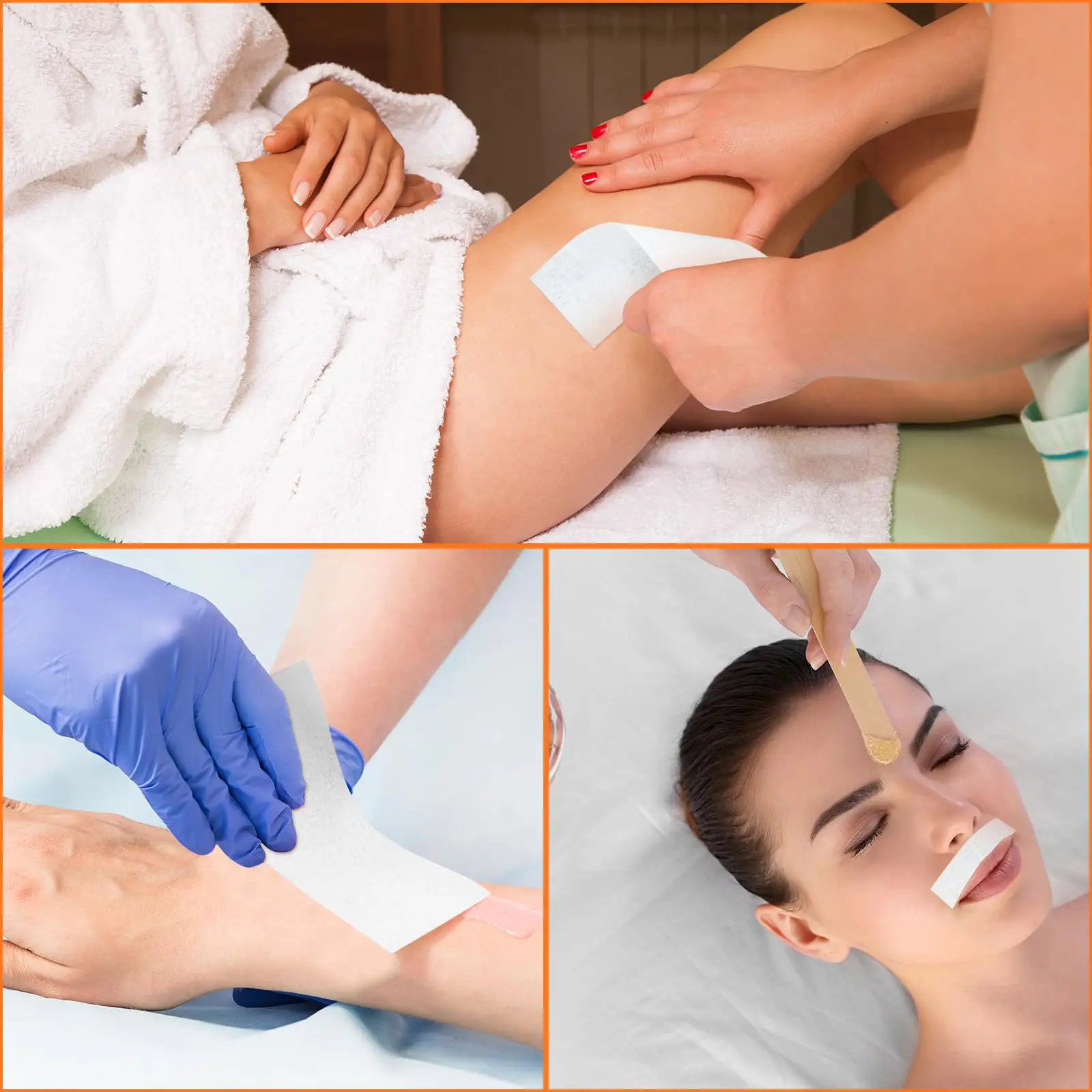 Wholesale Price Beauty Salon Pink Hair Removal Supplies Depilatory Wax Fabric Non Woven Epilating Strips