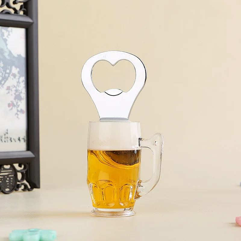 Factory custom magnet beer cup shape bottle opener