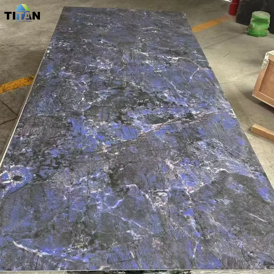 1220*2440 Uv Marble Pvc Sheet Laminated Plastic Panel Marmol Spc