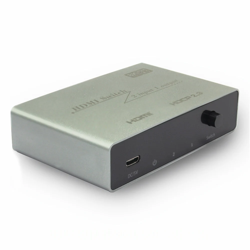 8K 60Hz 4K 120Hz HDMI 2.1 HDCP 2.3 48Gbps 2x1HDMI Switch support ALLM eARC QFT QMS VRR  YCBCR 420 444 ALL HDR10