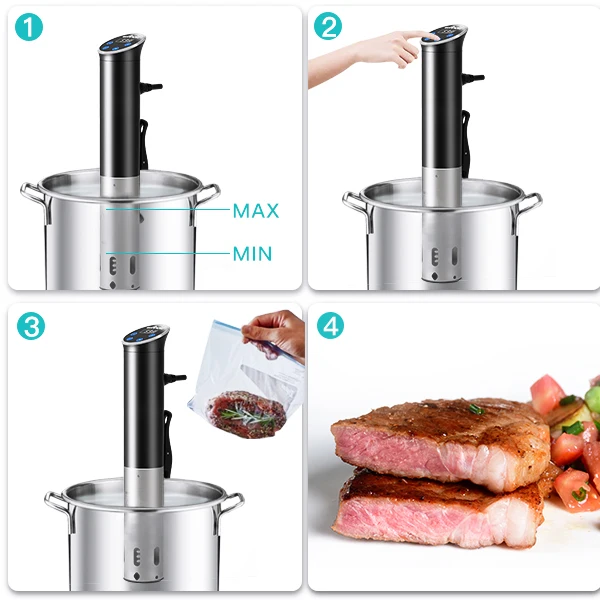 1100W IPX7 Sous Vide Machine Digital Precise Temperature Control Slow Cooker Household Appliances Healthy Food