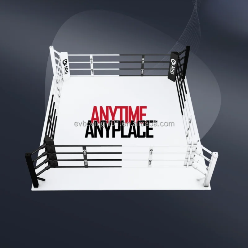 Угловые накладки и накладки для боксерского кольца от производителя, напольные аксессуары из Китая, настраиваемая стальная платформа с тяжелым логотипом, цвет пола