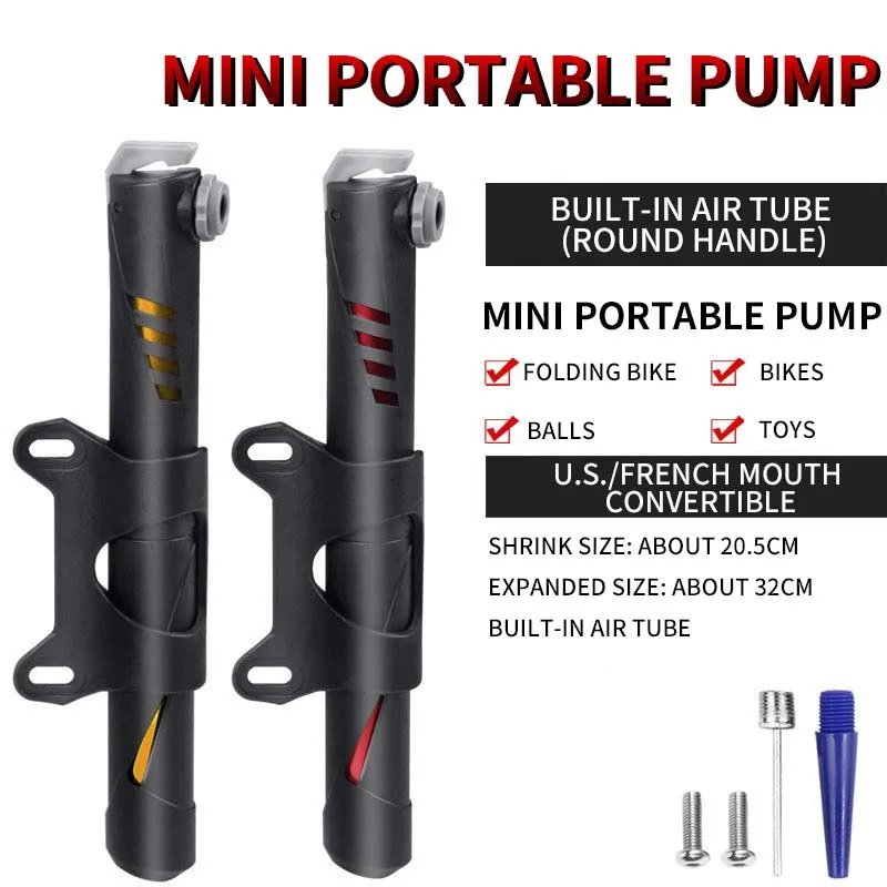 120PSI High Pressure Portable Bike Pump Aluminium Alloy French Valve Mini Aluminum Alloy Bicycle Hand Pump