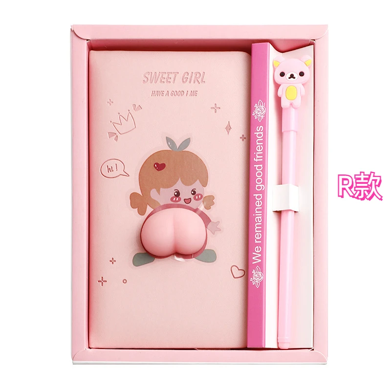 2024 new products High Quality Cute decompress student gift 3D Squishy Kawaii diary decompress notebook for kids boys girls