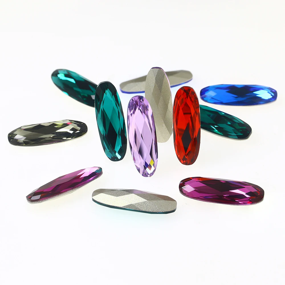 Dongzhou Baguette shape  K9 Pointed Back Crystal faceted  Loose Beads For Jewelry Making