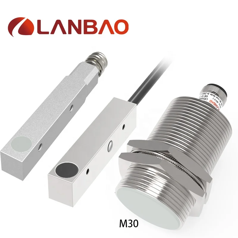 Lanbao NPN PNP  3 Or 4 Wires DC 10-30V M12 Auto Inductive Proximity Sensor With CE UL Certification