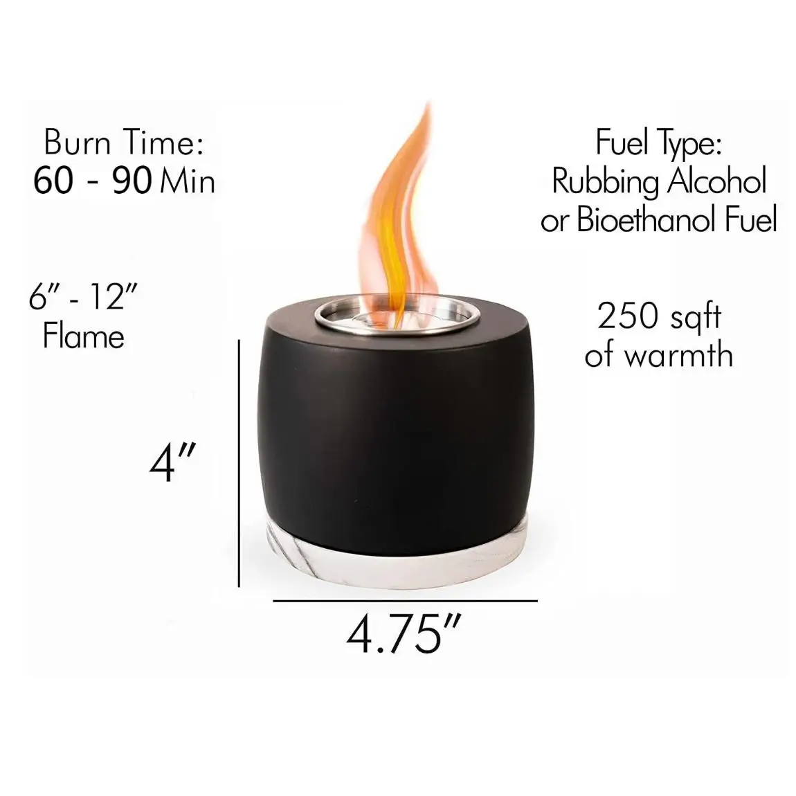 High Quality Mini Bio Ethanol Fireplace Portable Concrete Fireplace Table Top Fire Pit Bowl Smokeless Outdoor ethanol Fire pit