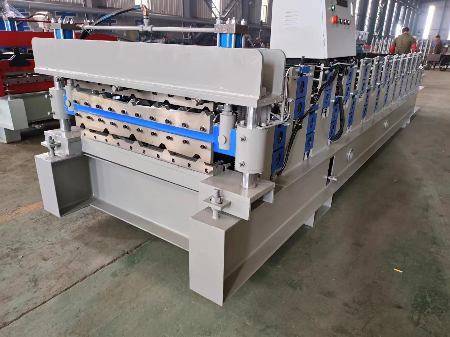 Factory Directly Sell wave T shaped glazed tile one layer two layers three layers Roofing Sheet Making Machine Production Line