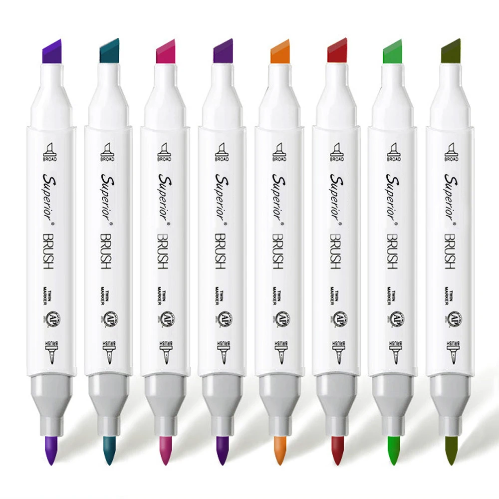 Ready to Ship Alcohol Marker Student Color Double Head Hand-painted Permanent Art Marker Art Supplies Markers