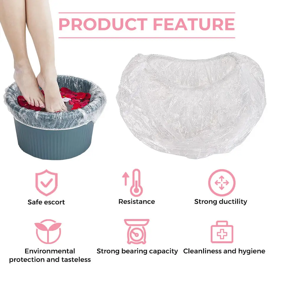 PE Tub Bowl Liners Pedicure Liner Disposable Spa For Pedicure Chair