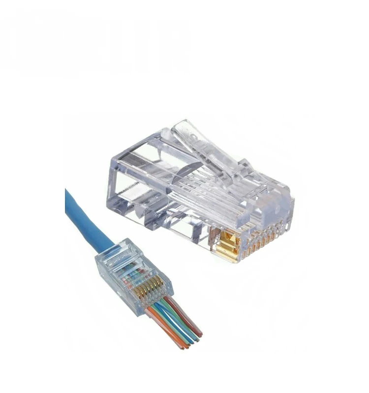 FTP Cat5e CAT6 RJ 45 Connector RJ45 For Stranded Solid network cable 8P8C Gold Plated RJ45 Jack Plug with UTP