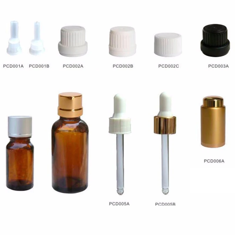 Essential Oil Bottle Clear Matte White Frosted Black Amber Medical Glass Tube Dropper Industrial Bottles
