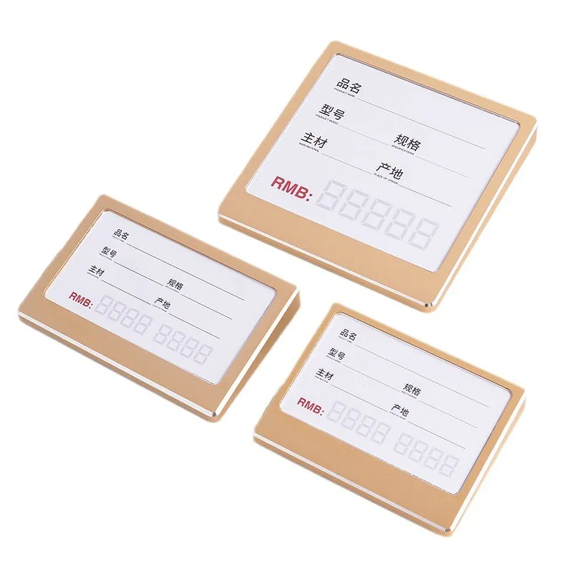 Metal Acrylic Location Card Table Display Stand Price Decard QR Code Holder Organizer for Name Card Label Label Name Card Holder