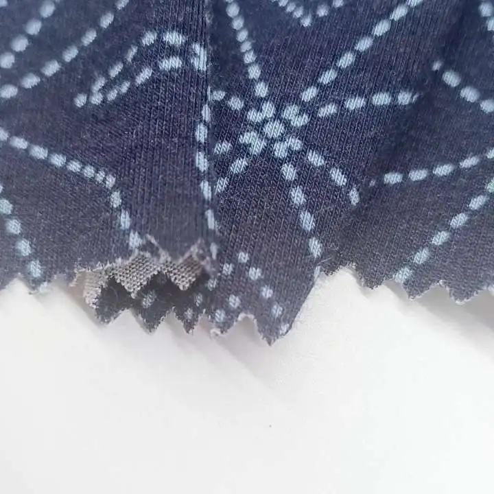 Fabric Wholesale Rayon Viscose Spandex Vortex Single Jersey Printed Knitted Fabrics Textile