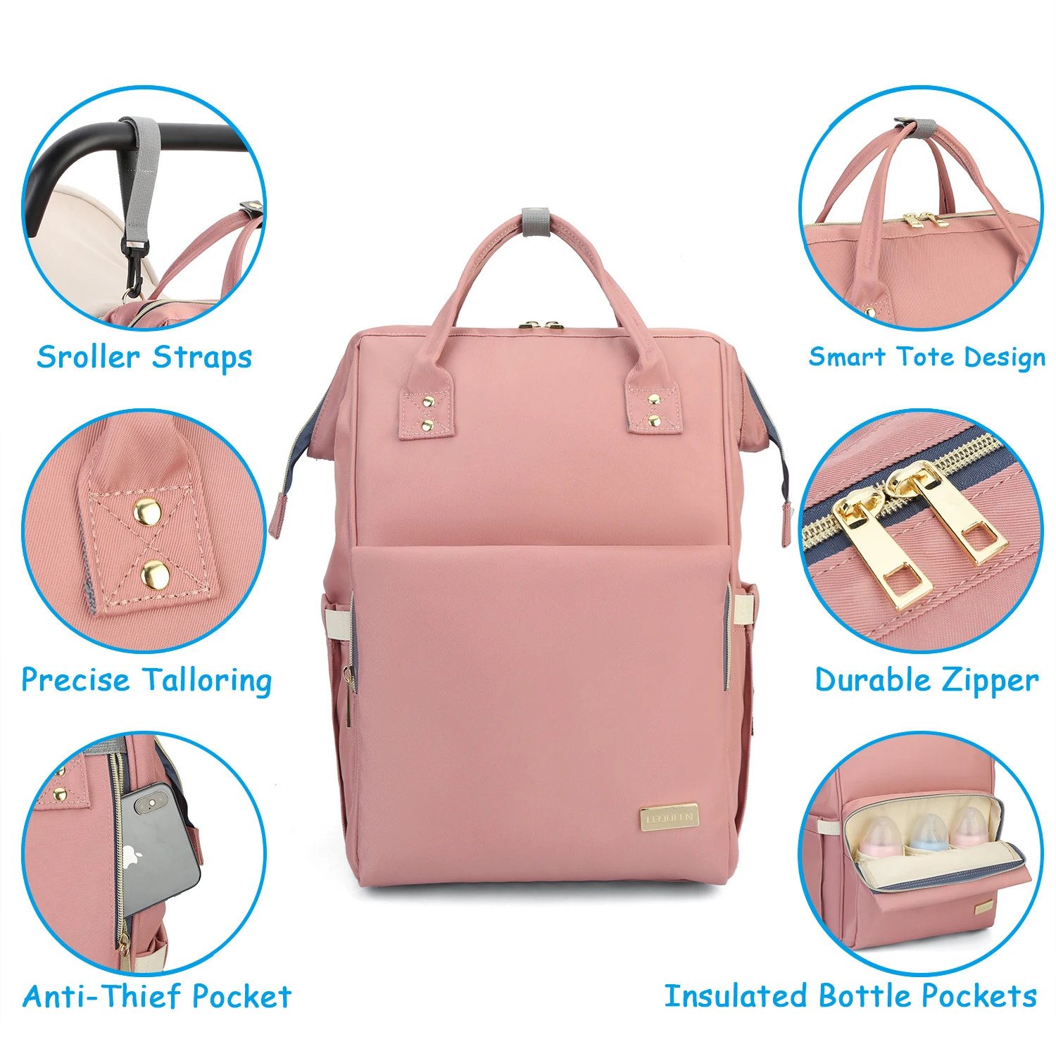 Whole Sale Amazon hot sell Factory Mummy Baby Diaper Bags Nappy Backpack