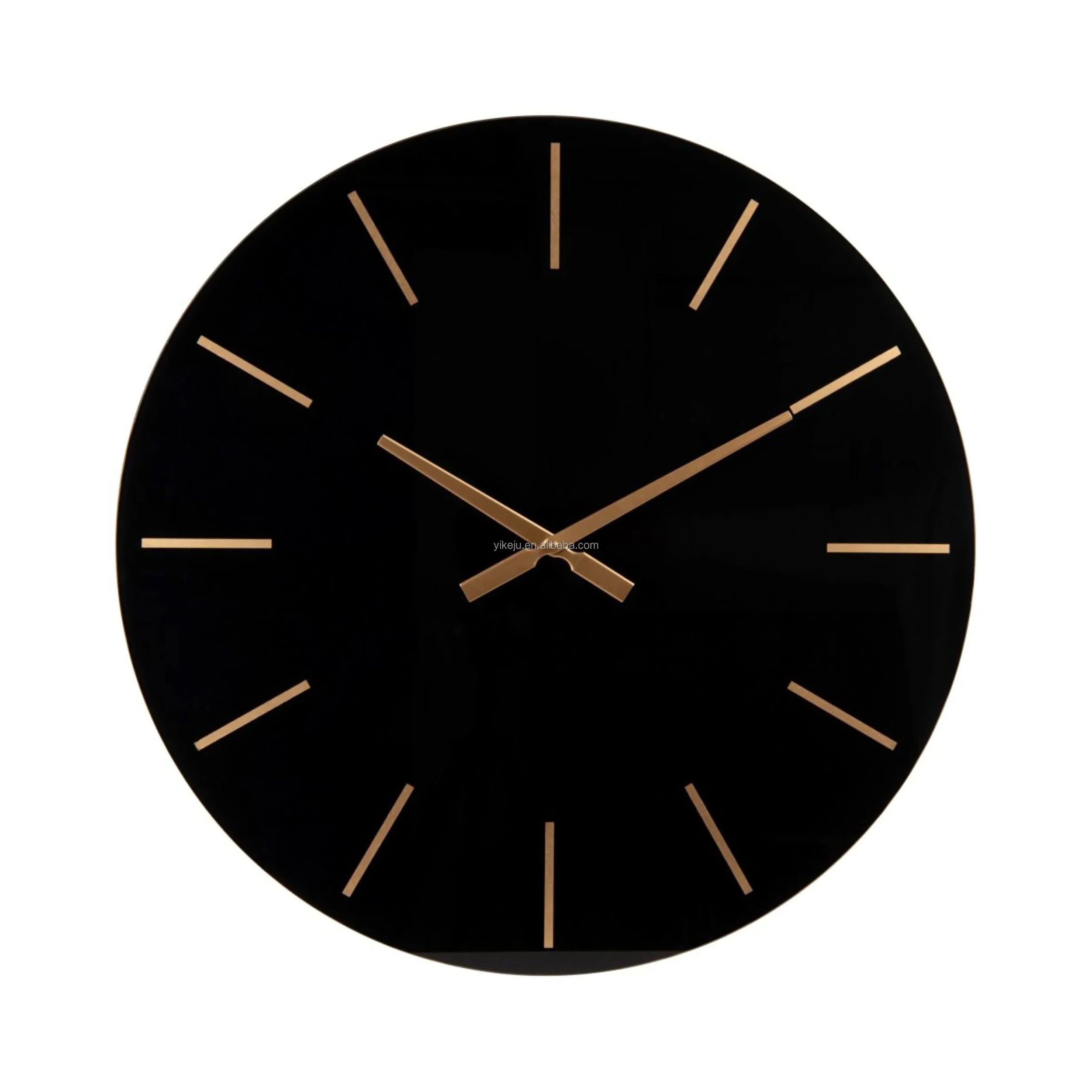Yiju Modern Black Mirror Wall Clock Home Decorative living room decor For Luxury Wall Clock OEM Manufacture