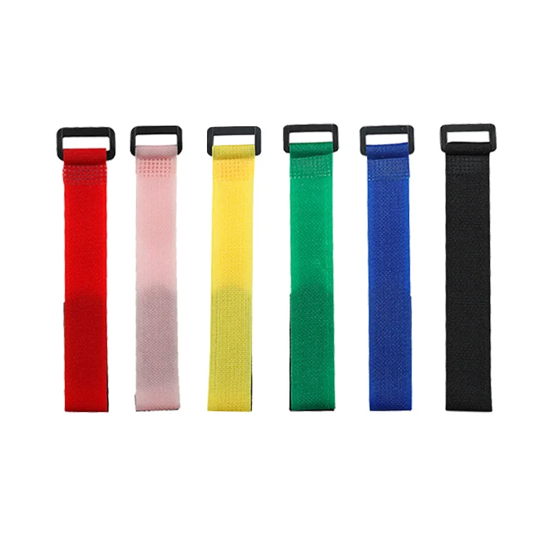 100%Nylon Multi-purpose Hook And Loop Cord Ties Reusable Colorful Adjustable Hook And Loop Strap Cable Tie With Buckle