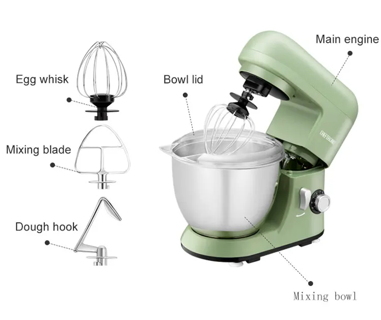 Cheftronic Direct Studio Offer SM-985 500W 120V 1300W 220V 4L UL h Red Silver Green Cake Dough Stand Mixer