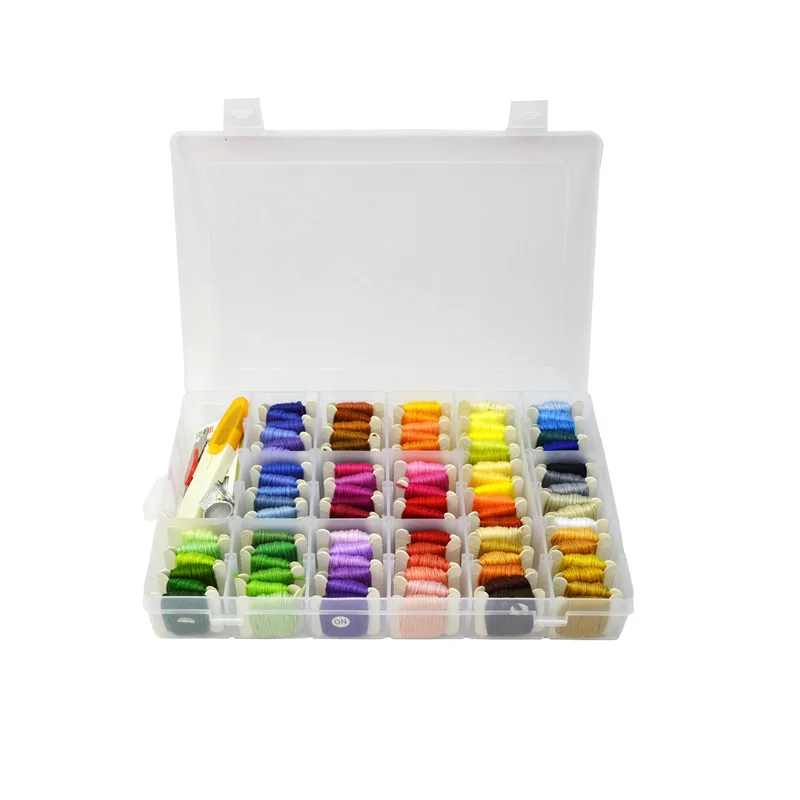 Charmkey embroidery floss set including 50 colors home diy cross stitch thread tools