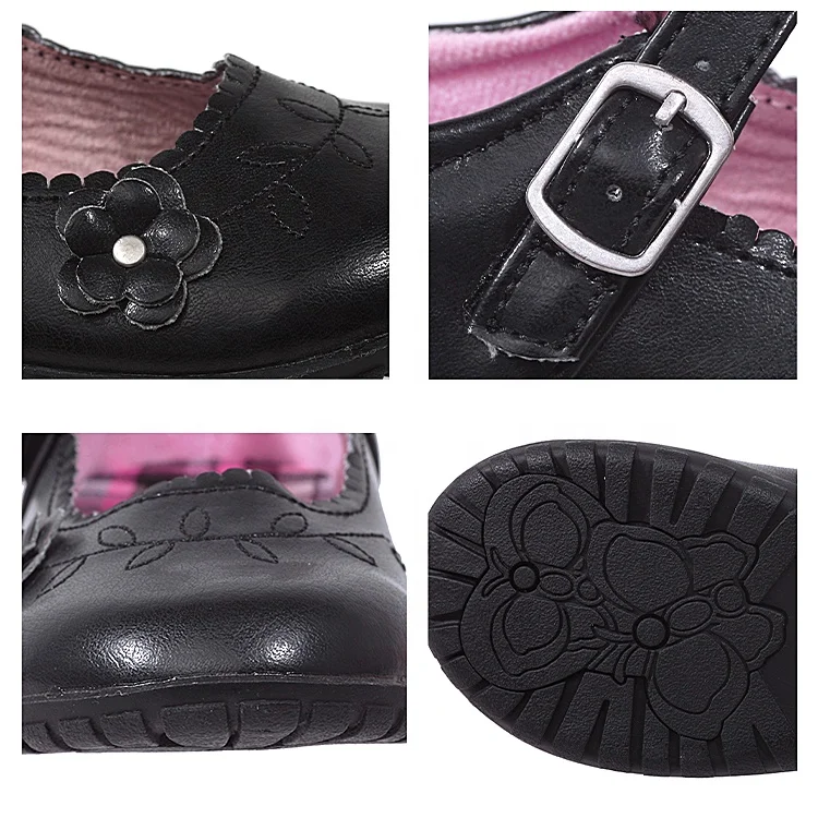 Black Children Performance Princess Dress Shoes School Shoes Girls Leather Shoes