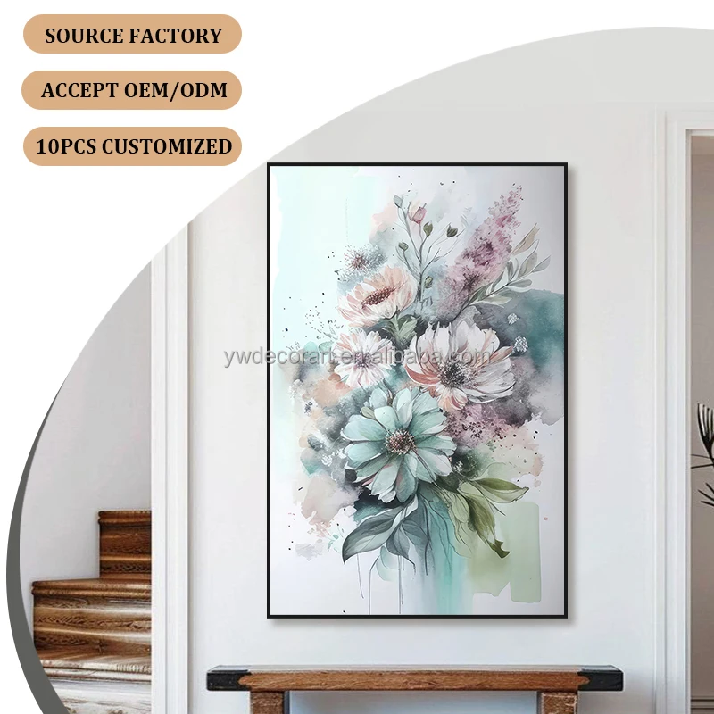 Wholesale High Quality Modern Framed Natural Flower Painting For Home Decoration