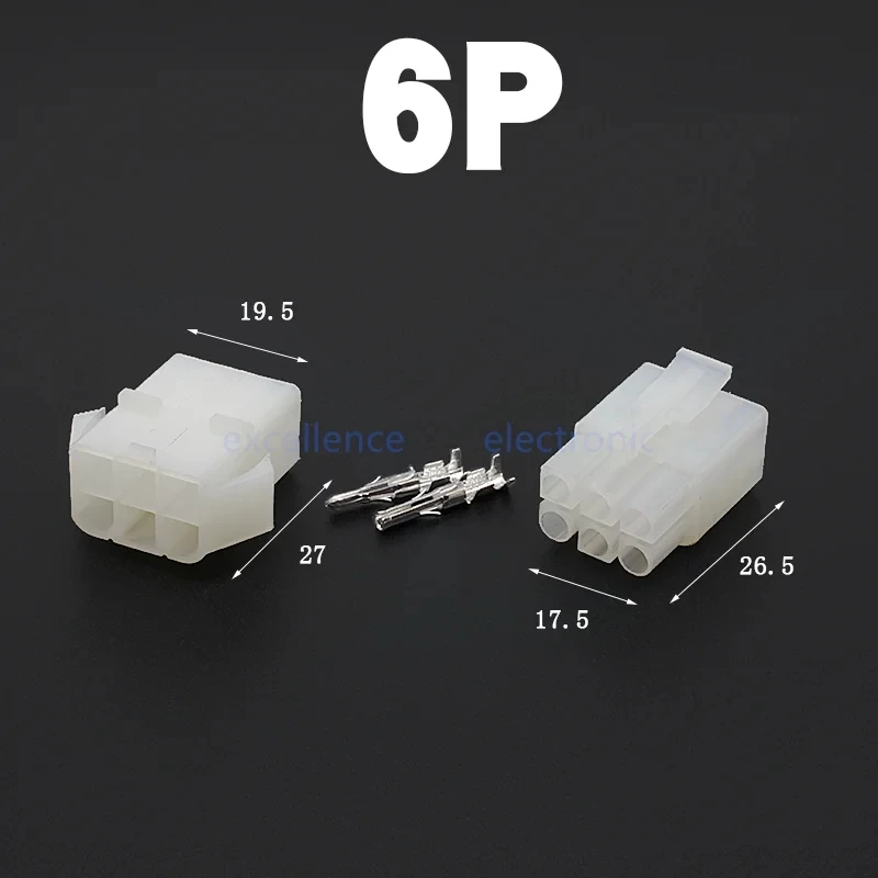 1/2/3/4/6/9 Way Pin Big Tamiya Connector Set Kits Large Tamiya Set EL 6.2MM Male Female Air Docking Connector