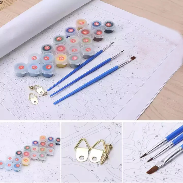 Adults Starter Kit Sea Turtle Animals Handwork Cartoon Canvas40x50cm Acrylic Paint by Numbers DIY Home Decoration