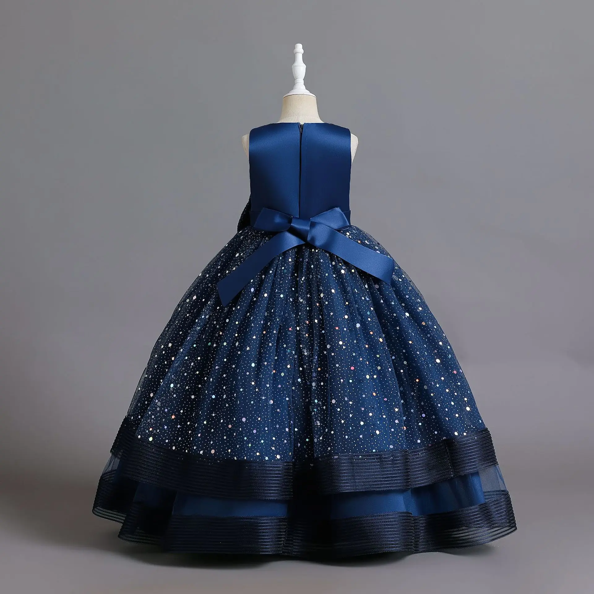 2022 Lovely Girl New Design Fancy Flowers Frock Children Modern Clothes Kids Party Wear Dress