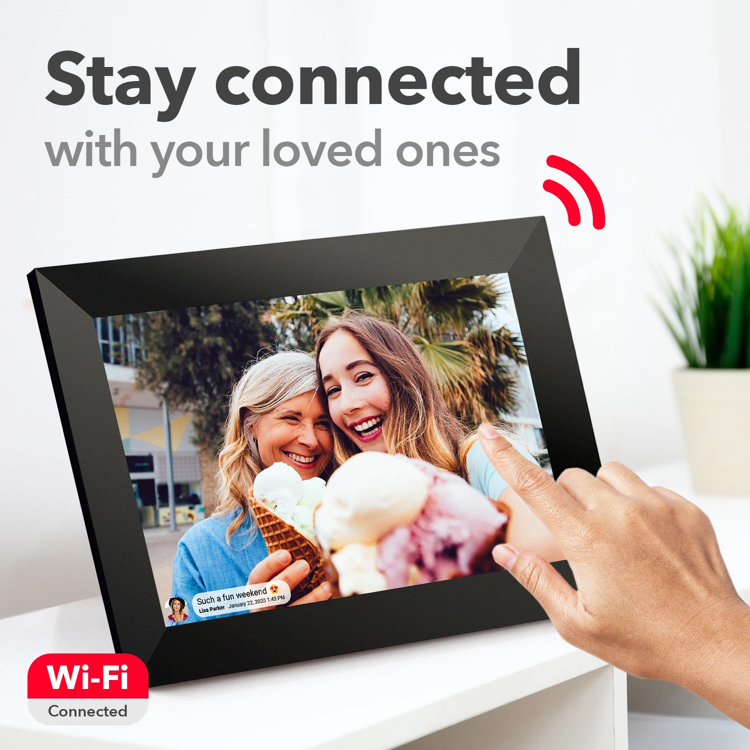 Frameo Fashion 7 Inch WiFi Smart Android iOS APP Cloud Digital Photo Frame with Touch screen Pictures & Photos/Videos Sharing