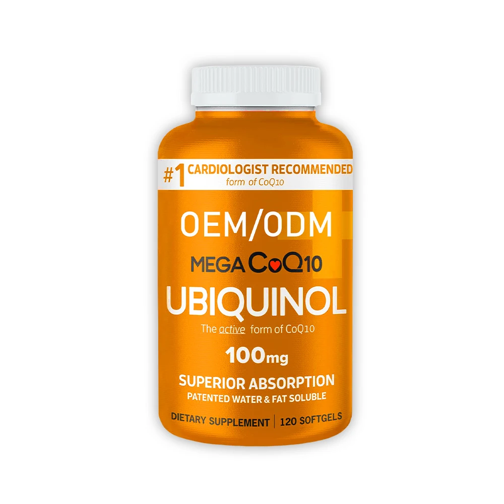 OEM CoQ-10 100 mg Softgels Supports Heart & Brain Function Coenzyme Q10 Supplement Enhanced Absorption Gluten Free Dairy Free