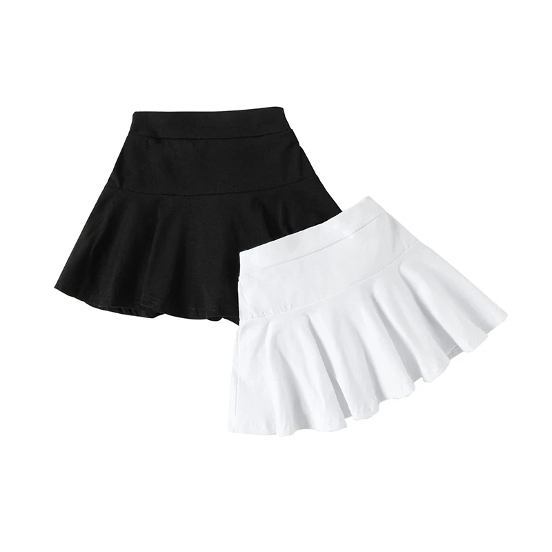 Organic bamboo kids dance skirts custom kids short skirt soild color Kids Dance Training eco friendly children skirt shorts