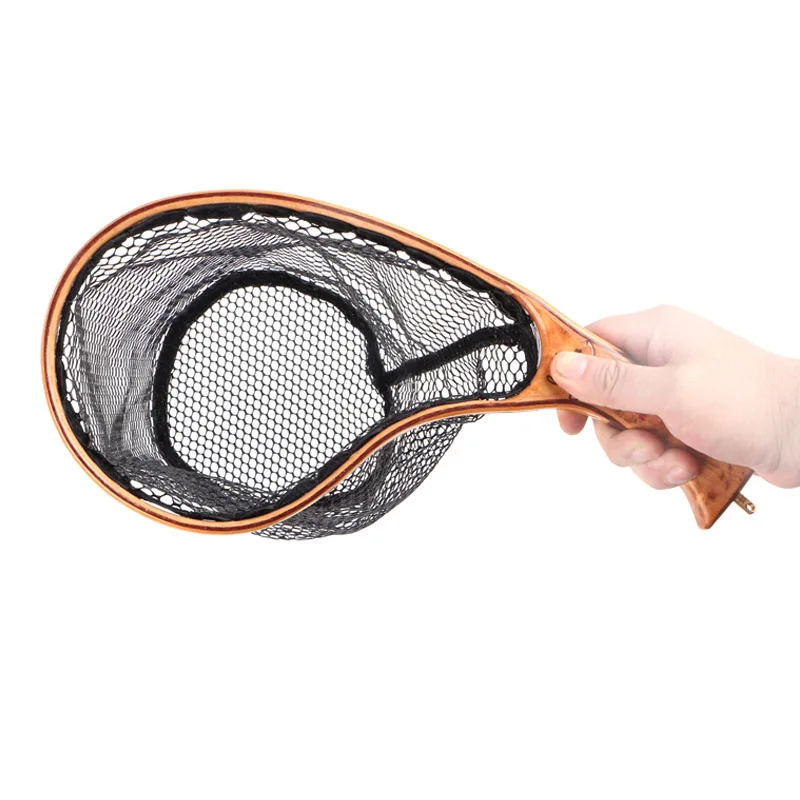 
Small Wooden handle fish Hand net portable fishing nets floats for fishing 