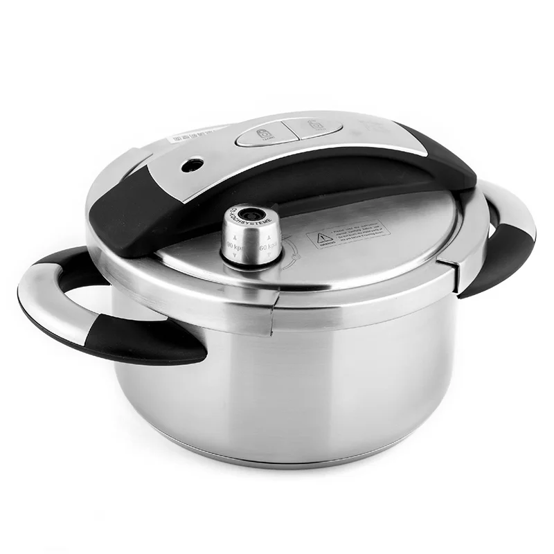 Household pressure cooker with LCD display automatic functions and detachable cord for safety