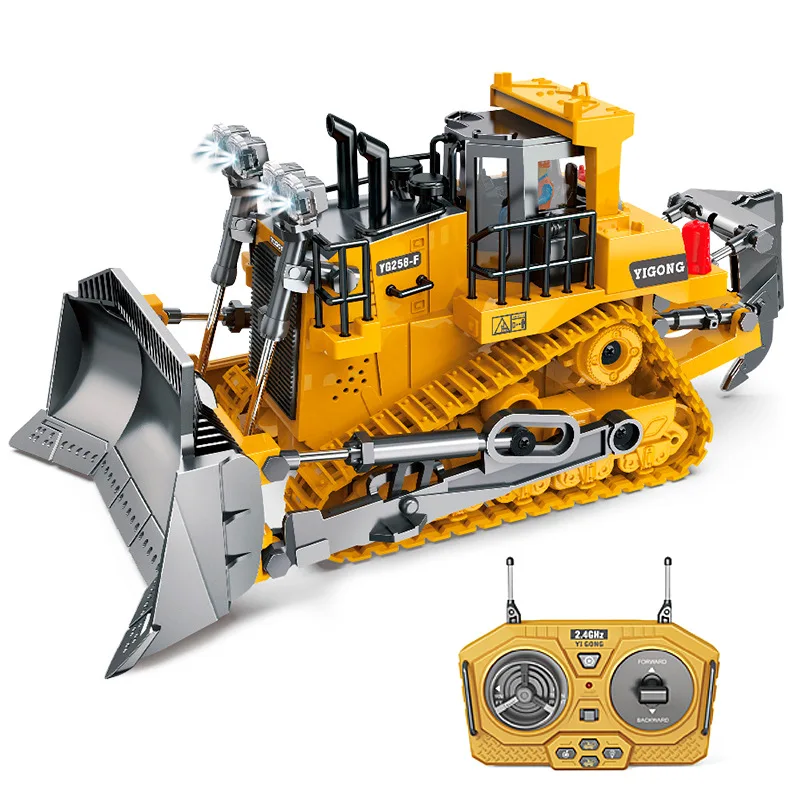 Hot Sale Mini Rc Car 1:24 Crawler Bulldozer Model Kids Toy Truck Engineering Vehicle Remote Control Alloy Car