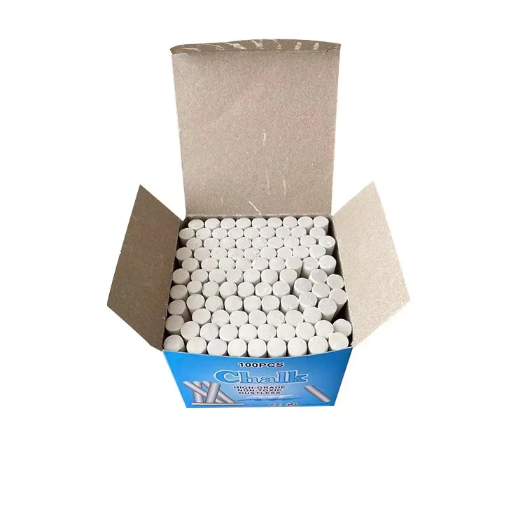 Factory Cheap Wholesale 100 pcs Chalk White And Color School Blackboard Chalk