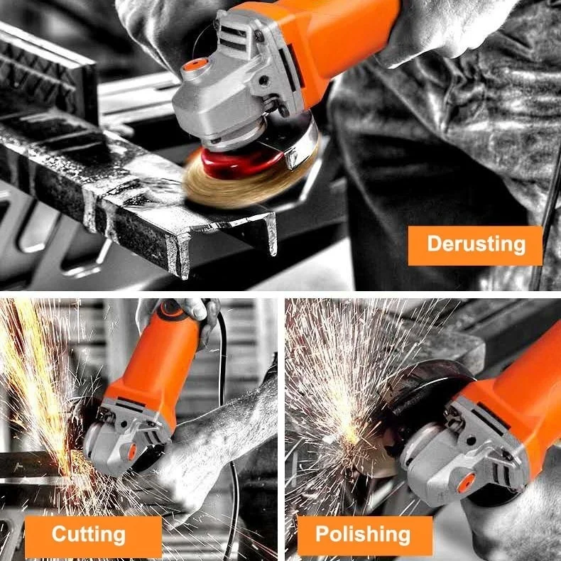 High Performance Electric Angle Grinder Industrial 100mm Mini Polisher Metal Wood Cutting Wood Grinding Machine