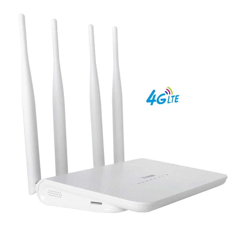 TUOSHI WiFi Unlocked 4G LTE Modem Router 300Mbps 1802S Chipset 5dBi High Gain Antennas FDD VPN Plug N Play WiFi LTE Cat4 Router