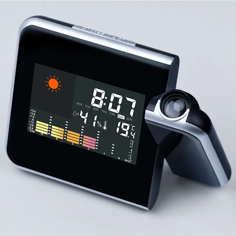 Smart Electronic Led Weather Forecast Digital Projection Alarm Clock