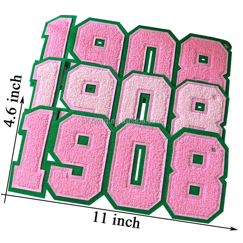 Custom Embroidery Patch Big Size letters towel patches Iron On Heat Cut Chenille Embroidery Patch