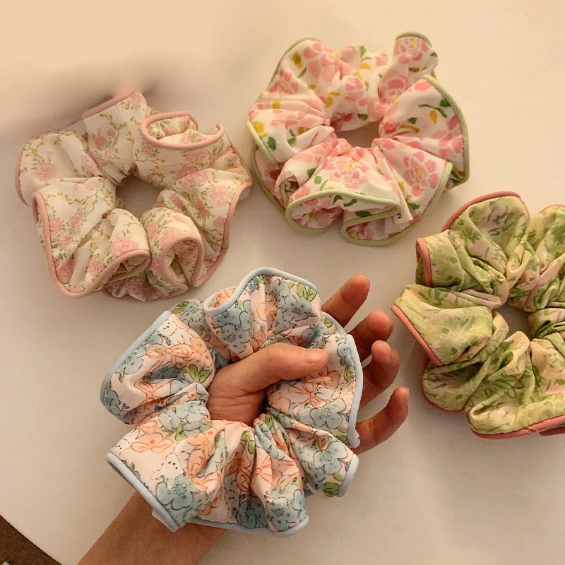 Genya colorful women hair accessories little bear sweet tender ponytail terry cloth elastic hair scrunchies for girl