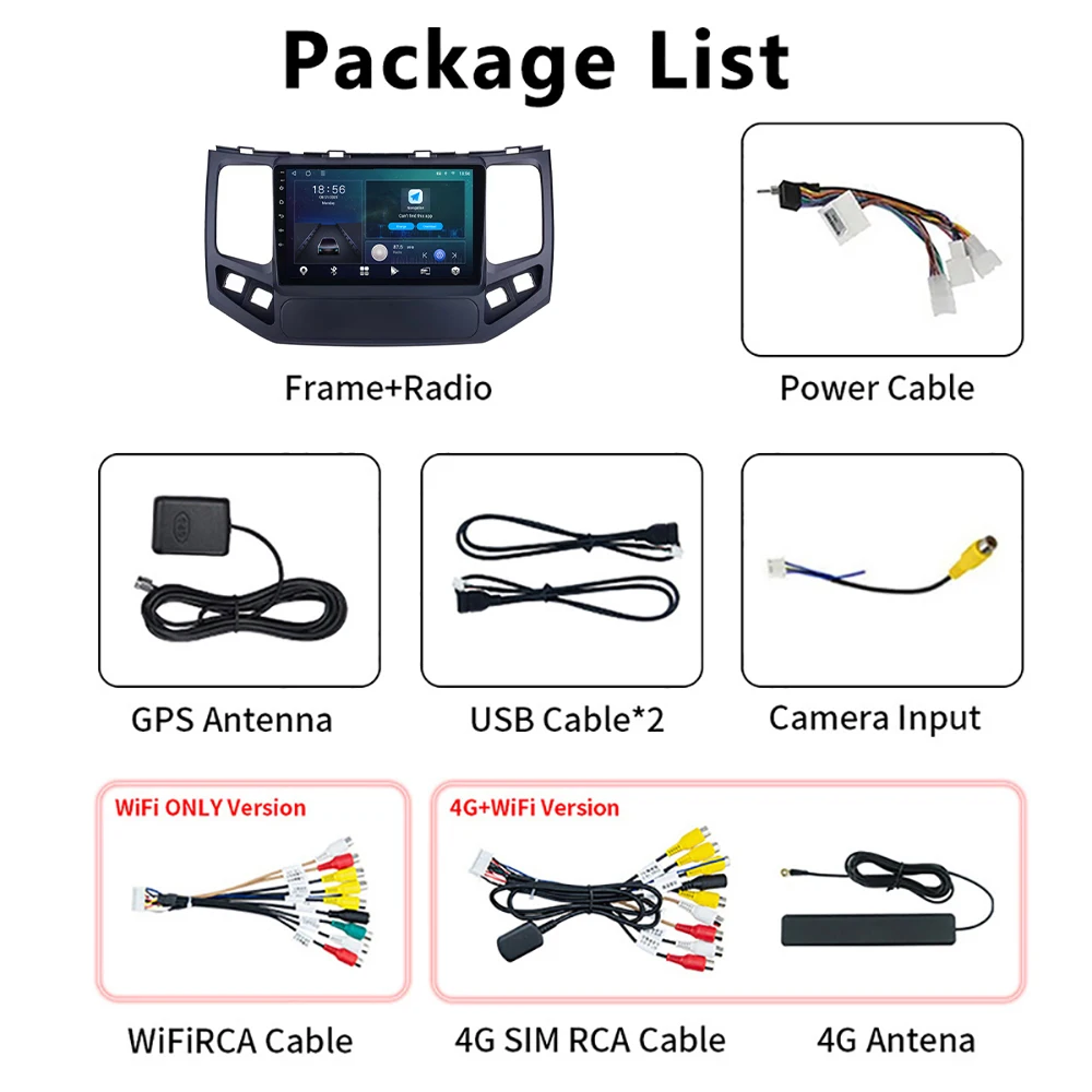 Android GPS WIFI 4G Carplay 9 inch Car Navigation Stereo Car Multimedia Player Autoradio For Geely KingKong2 Jingang 2010-2012